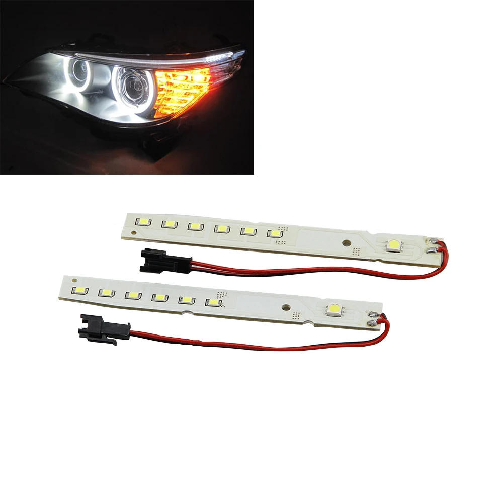 

2x Xenon 6000K White LED Module Eyelid Eyebrow Mod For BMW E60 LCI 5 Series 2008-2010 528i 535i 550i M5Drl Daytime running light