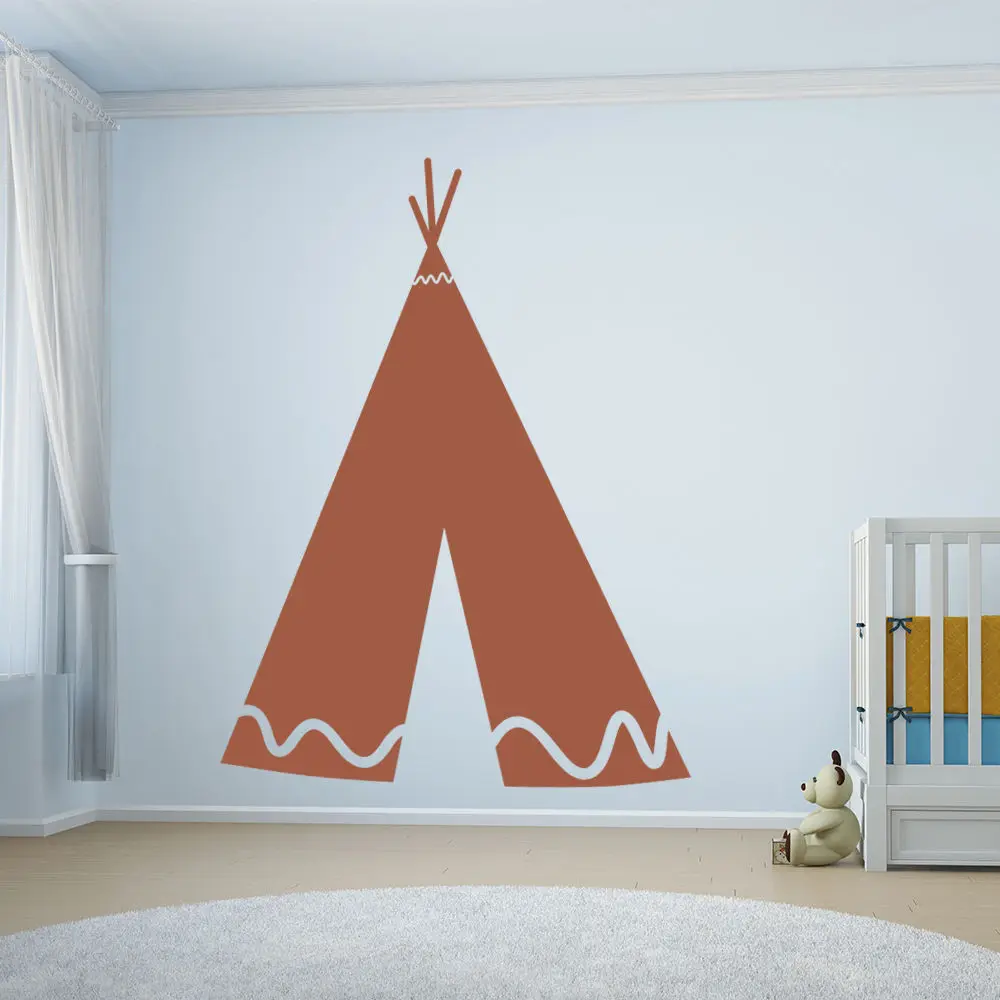 Indian Tent Wall Stickers Removable Vinyl Wall Decal Play Room Wall Stickers For Kids Room Home Decoration Vinilos Pared SA351