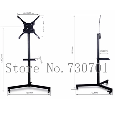 14'-42'movable swivel LCD PLASMA tv floor bracket lcd mount led stand tv trolley Display Rack with wheel,Support Max 30KG Weight