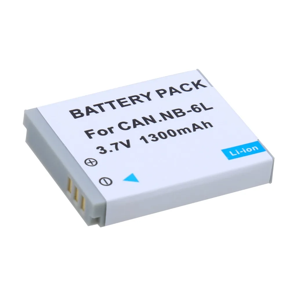 1Pcs  1300mAh NB-6L NB6L Battery for Canon Power-shot Camera SX520 HS SX530 SX600 SX610 SX700 SX710 IXUS 85 95 200 210 105