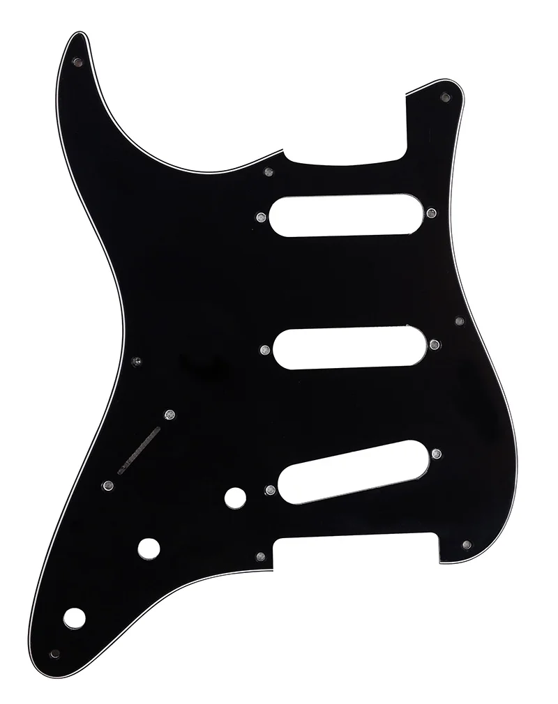 Pleroo Custom Parts - For Left Hand 57\'8 Screw Holes Standard St SSS Guitar Pickguard Scratch Plate Multi Color Choice