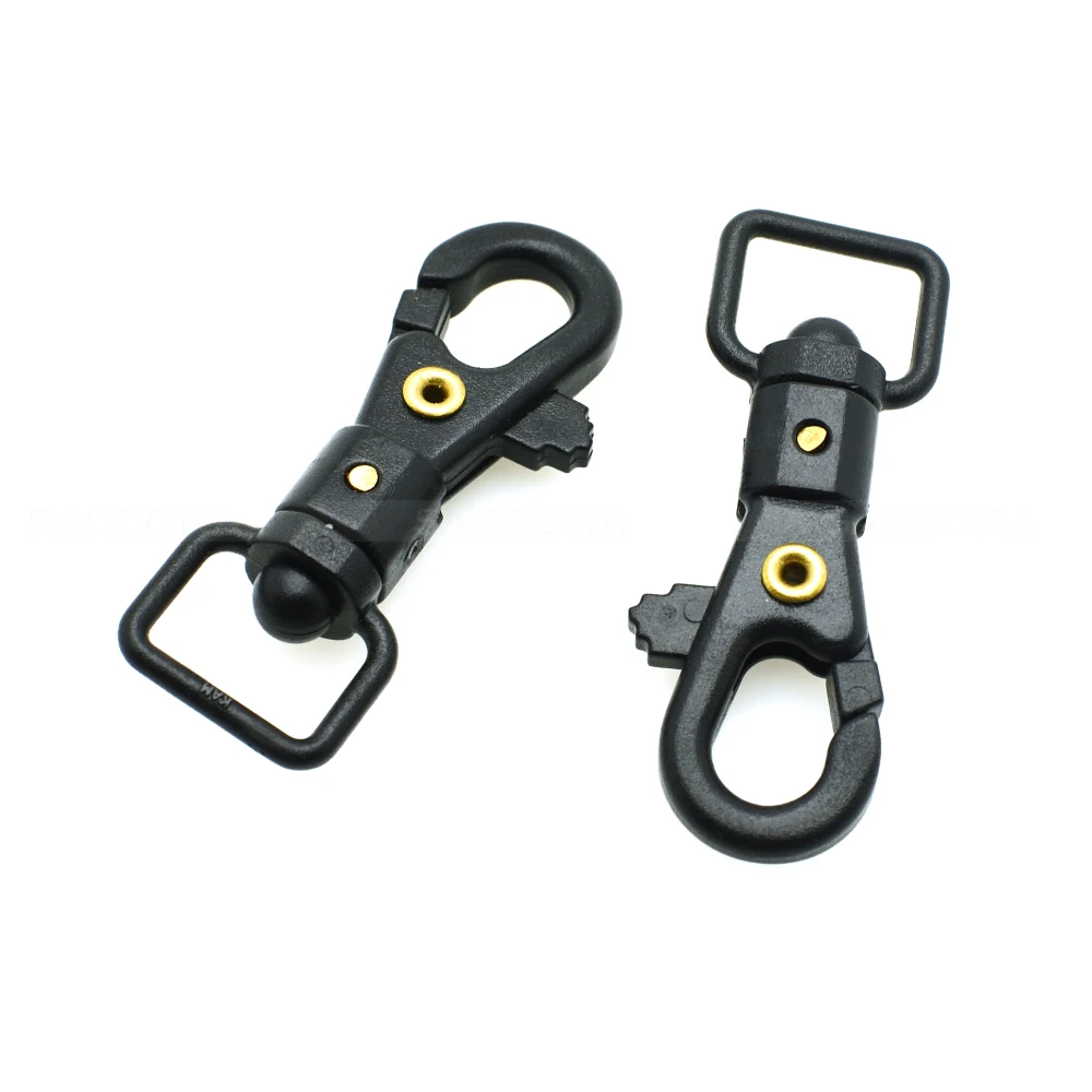 10pcs Plastic lobster clasp Swivel Snap Hooks for Bag Belts Straps Keychain Clasp Backpack Accessories Black