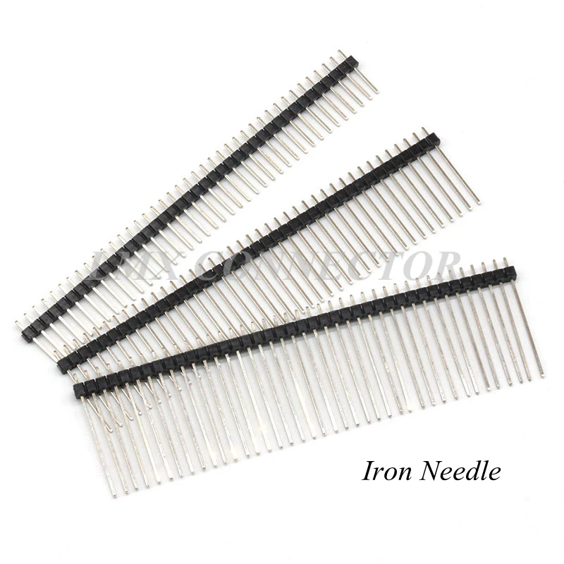 20PCS 2.54mm Male Pin Header Connector 1x40P Single Row 11.4/13/14/15/17/19/21/23/25/30mm Length Breakable for Arduin