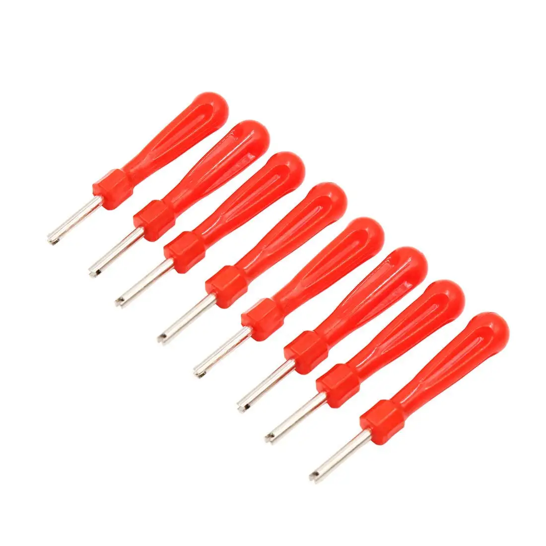 uxcell 8pcs Multi-Function Single Head Car Tire Tyre Valve Stem Core Remover Wrench