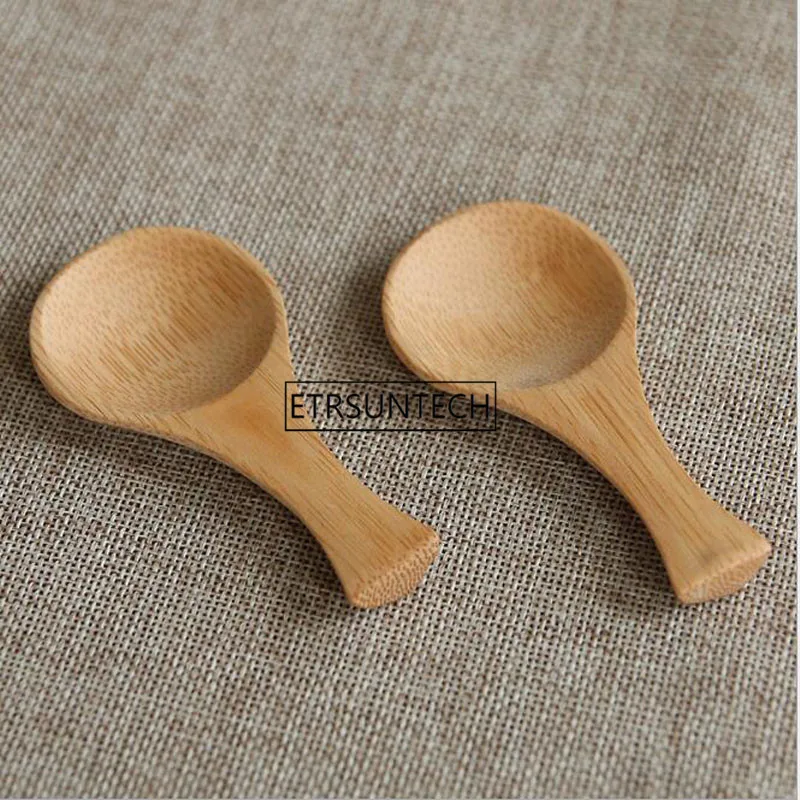 Natural Mini Bamboo Spoon Mini Short Handle Tea Spoon Coffee Beans Salt Tea Scoop