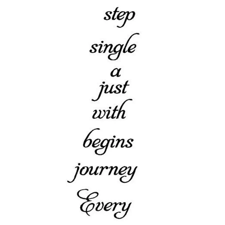 Home Stair decal - Every journey begins ..stairway Vinyl Decal Home Decor Wall Lettering Words Quotes ,C3101