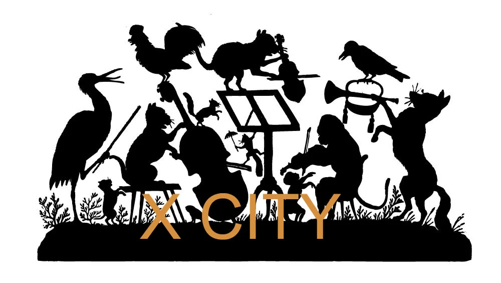 Forest Animal Band Concert Cartoon Silhouette Wall Art Decal Sticker Removable Vinyl Cut Transfer Stencil Mural Home Room Decor