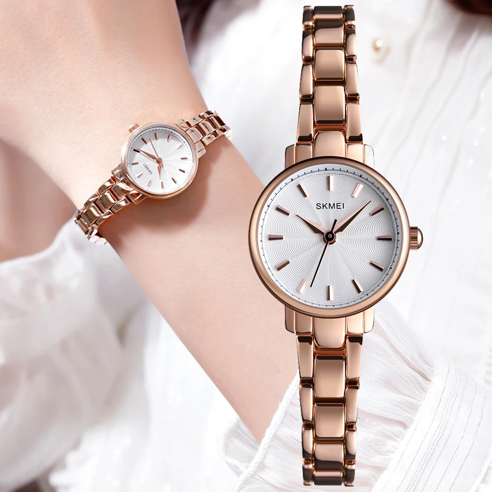 

SKMEI Quartz Watch Women Fashion Ladies Watches Wrist Waterproof Stainless Steel Women Watches Luxury Montre Femme