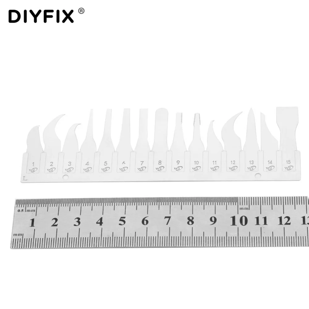 Ремонтные тонкие ножи DIYFIX с чипом интегральной схемы, 15 шт., лезвия для снятия ЦПУ для процессоров iPhone, инструменты для ремонта материнской платы NAND Flash (без ручки)