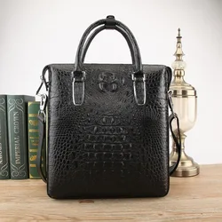 Bolso de piel de cocodrilo 100% auténtica/Real para hombre, bolsa de tamaño pequeño con cremallera plateada