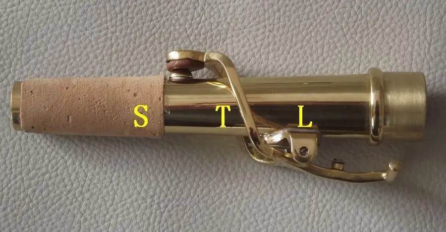 

New Soprano saxophone neck gold lacquer 17mm