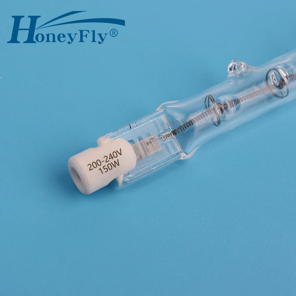 HoneyFly 2pcs J78 Halogen Lamp 220V/110V 100W 150W 200W 250W 78mmLinear Double Ended Filament Flood Lights Quartz Tube