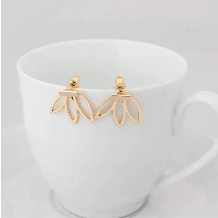 Pameng New Hollow Alloy Color Geometric Silver Earrings For Women Fashion Flower Woman Brincos Gold Jewelry Gift Oorbellen