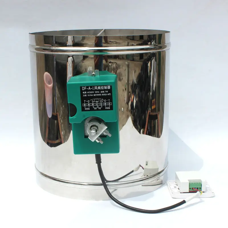100MM proportional air valve with 16Nm drive, Intelligent air damper acutoator with 5 position controller 220 v switch 60S