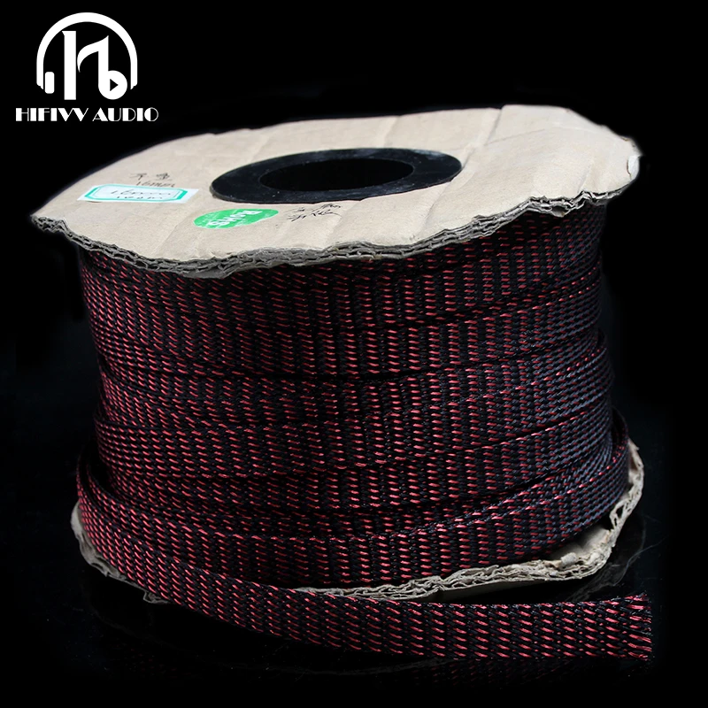 8mm 16mm PET Black Cable Sleeve Shield NET Braid protection Sleeve Enameled Copper Wire Material Shockproof DIY Nylon Tube Cable