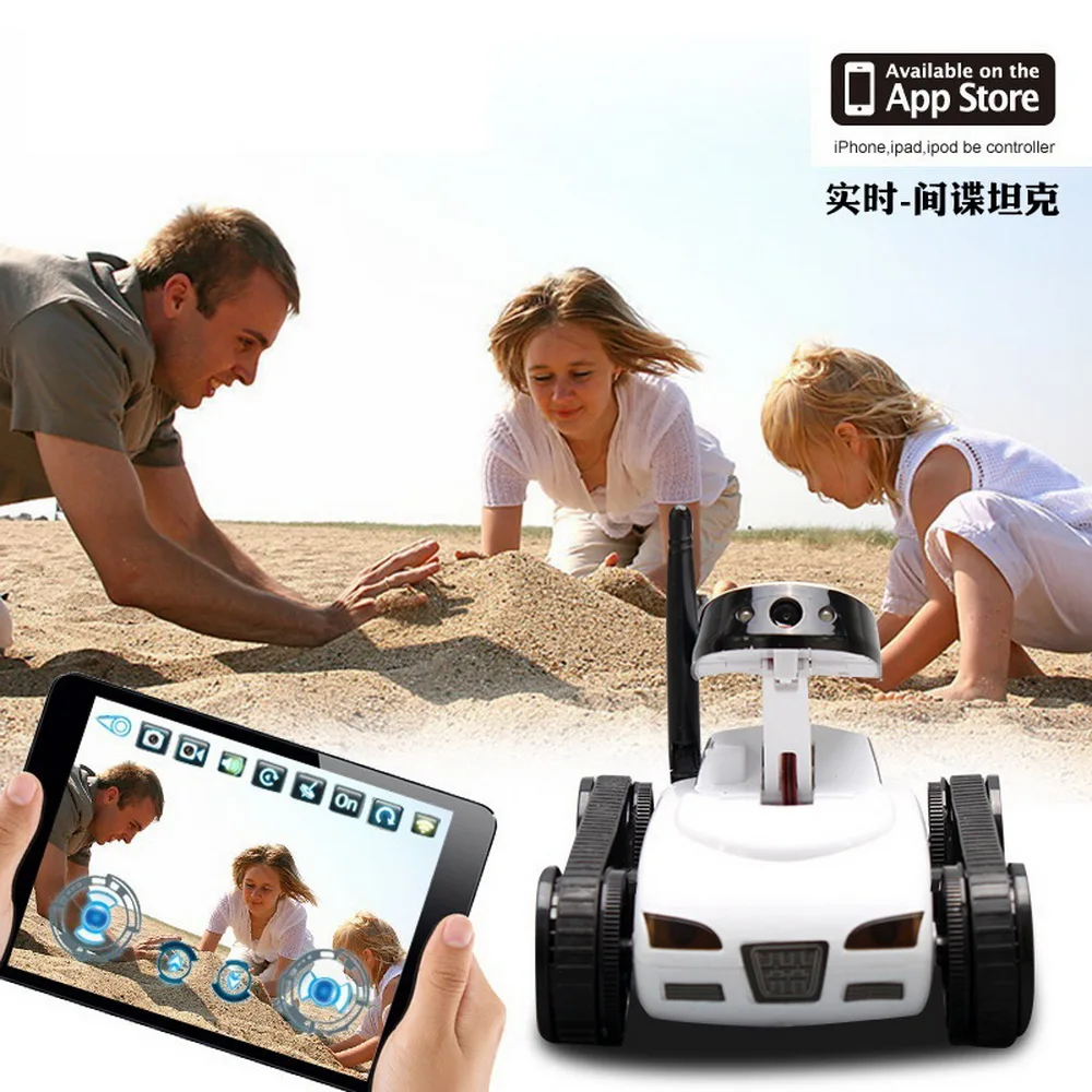 Tank Speelgoed Met Mini Camera Telefoon Wifi Remote Intelligente Real-Time Transmissie Video Auto