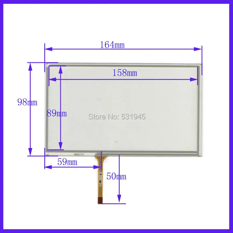 

ZhiYuSun 164mm*98mm New 7 Inch Touch Screen for 7 GPS the GLASS is 164*98 for tble compatible XWT613 for soling gps touch