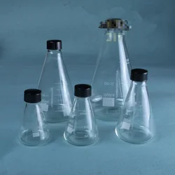 1Pc Thick Walled Conical Flask With Stopper Erlenmeyer Flask Thread Mouth Laboratory Glass Meter 50-1000ml