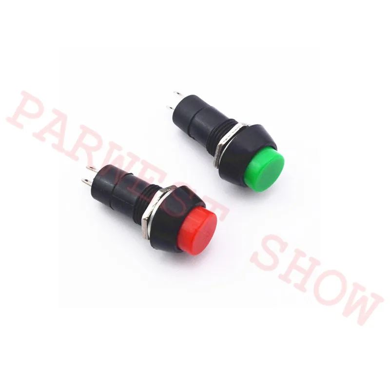 10pcs / lot 12mm Push Button Switch Momentary 2 Terminals SPST Button 12V 2Pin Switch for Arcade Game Machine