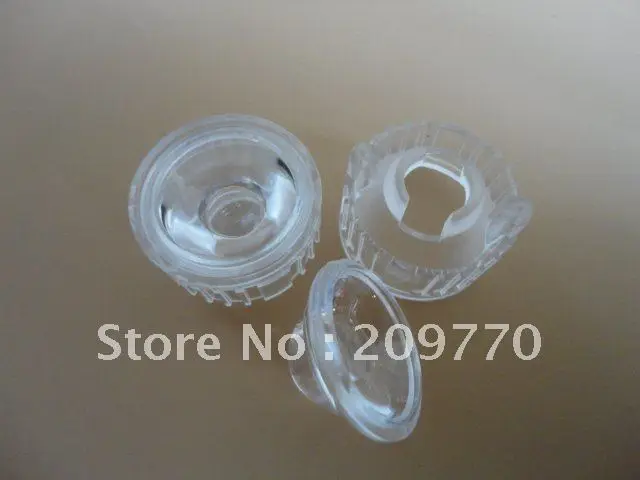 Wholesale- LED lens 20MM Concave smooth lens 45 degrees optical lens Contain bracket 1W 3W Reflector Collimator