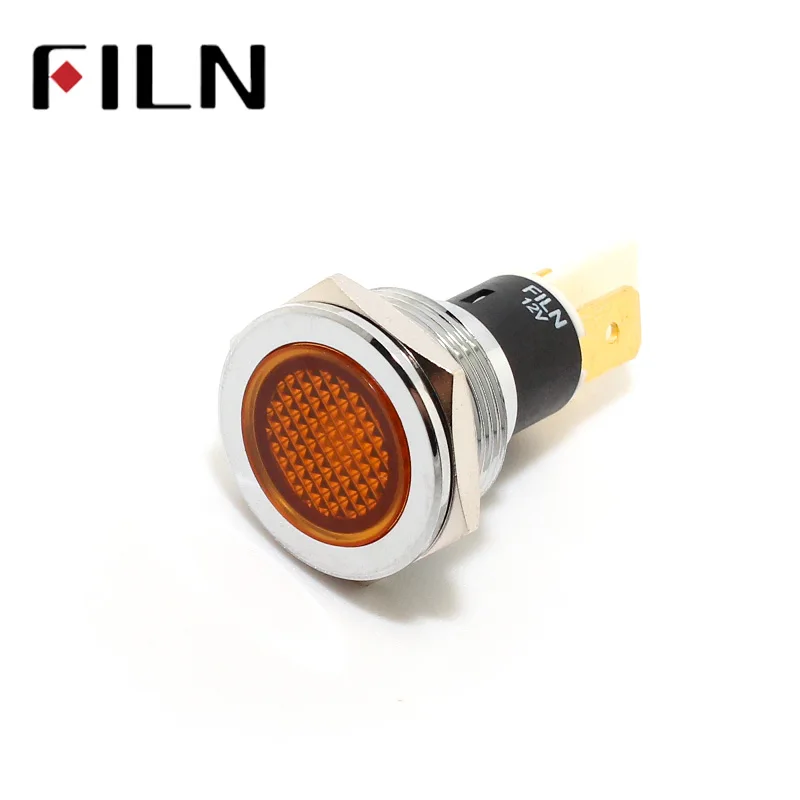 12V 24V 110V 220v 19mm red blue green white led Metal Indicator pilot Signal light lamp