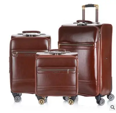 Valise de Voyage à Roulettes en PU pour Homme, Valise à Roulettes, 24, 18 Pouces, 20 Pouces