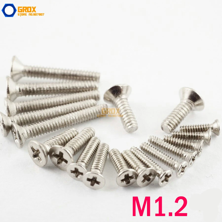 

M1.2 304 Stainless Steel Phillips Countersunk Head Machine Screw