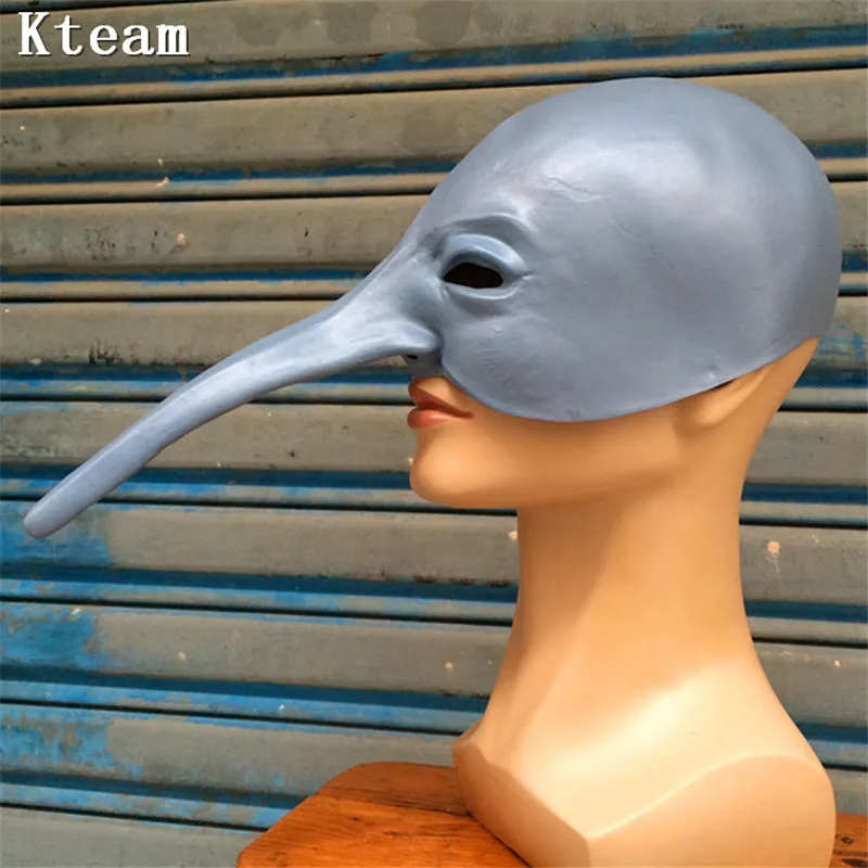 2025 New Hot Long Nose Woodpecker Mask Rubber Latex Mask Holiday Slipk Animal Maske Photo Venice Photography Props