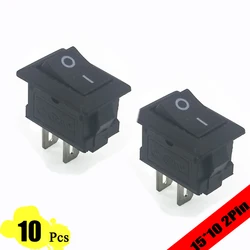 10pcs 15*10mm Copper Feet 2PIN Kcd11 G130 Rocker Switch SPST Snap-in ON/OFF switch Snap 3A/250V MINI Car Dash Dashboard 10*15