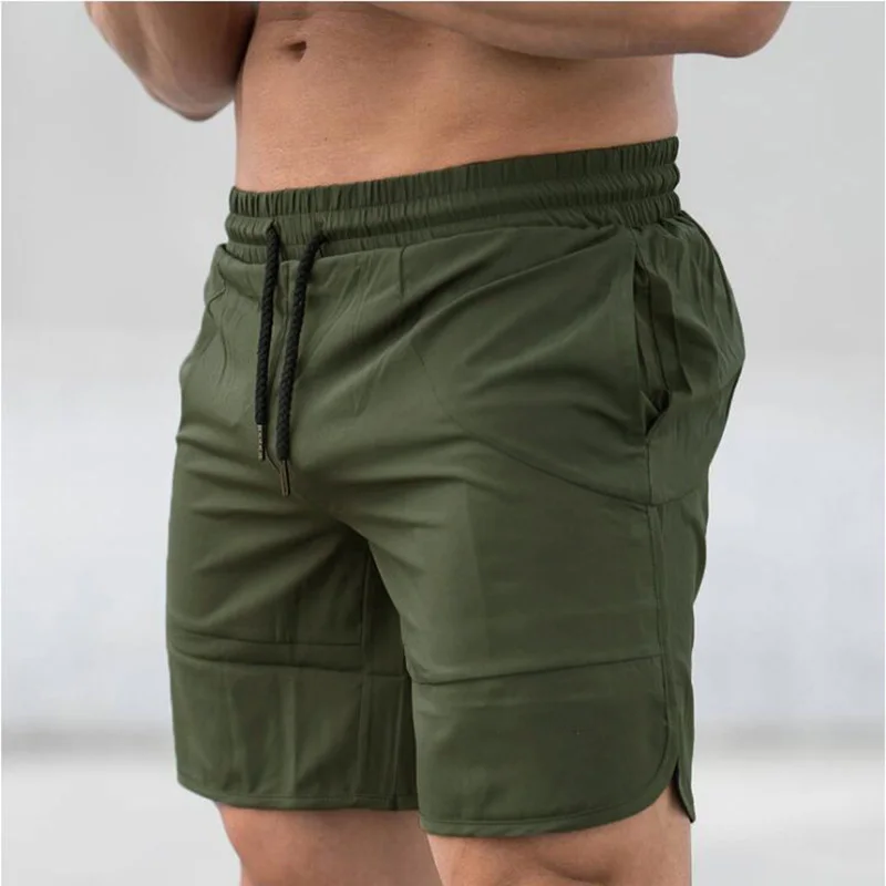 Brand Mens Training Gym Shorts Men Sports Casual Fitness Clothing Workout Running quick drying Compression Slim fit Shorts