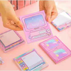 Creative Computer Memo Pad Self-adhesive Planner Stickers Cute Kawaii Sticky Notes Notepad School Office Stationery Supplies