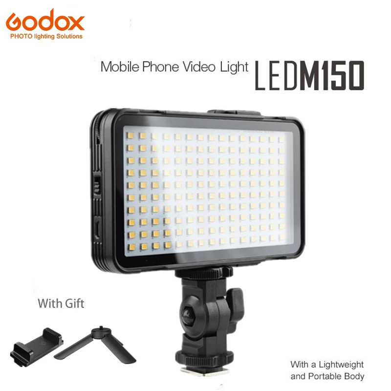 GODOX LEDM150 LED M150 Selfie light Lamp 5600K White Color Light Led panel for Iphone Smart Phone Video Camera maquiagem photo