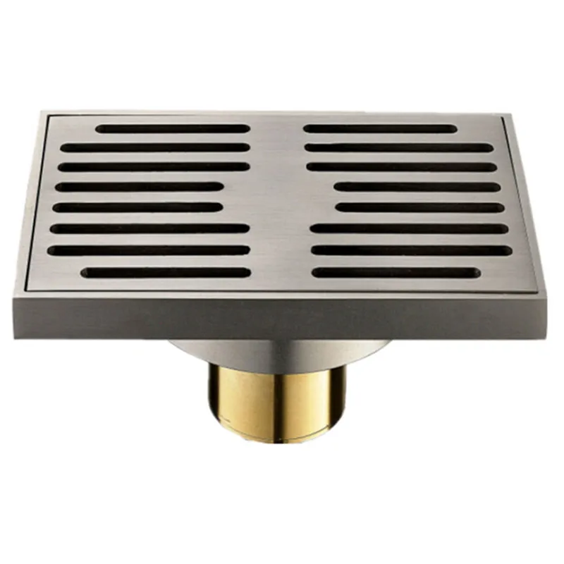 

2017 New Arrival Brass Matte Square Style Floor Drainer Waste Bathroom Shower Drain