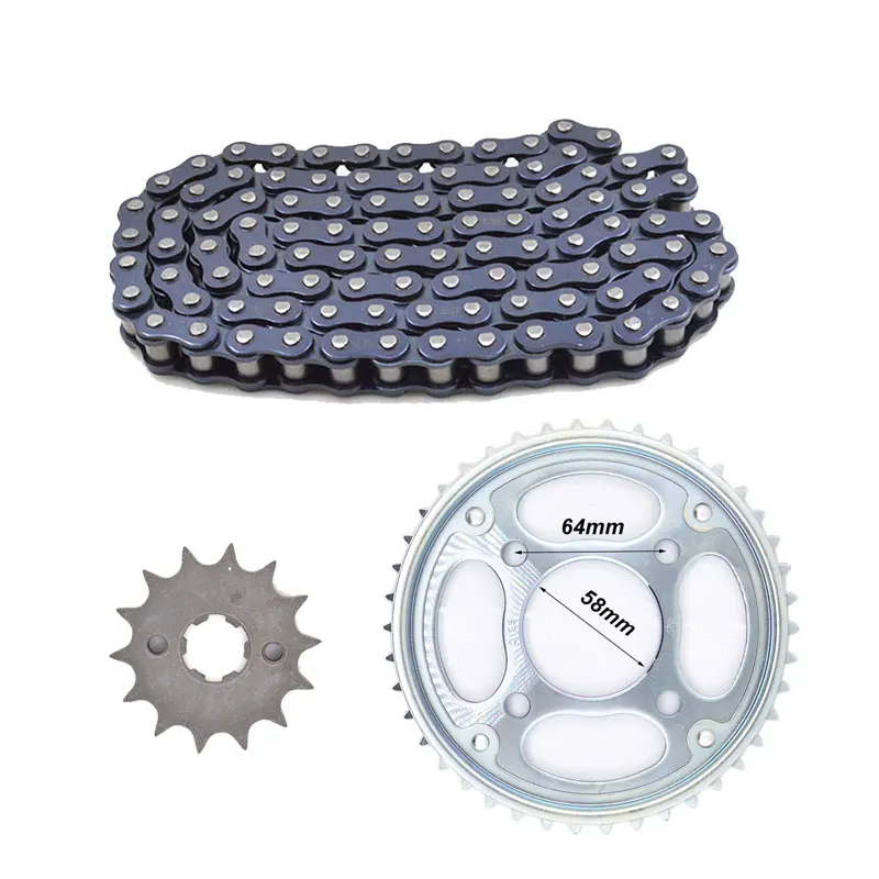 Z przodu motocykla tylna zębatka łańcucha 428H 126L 15T/42T dla Honda SDH150-A SDH150-B SDH150-C SDH150-F WH150-3 CBF150 CBF 150