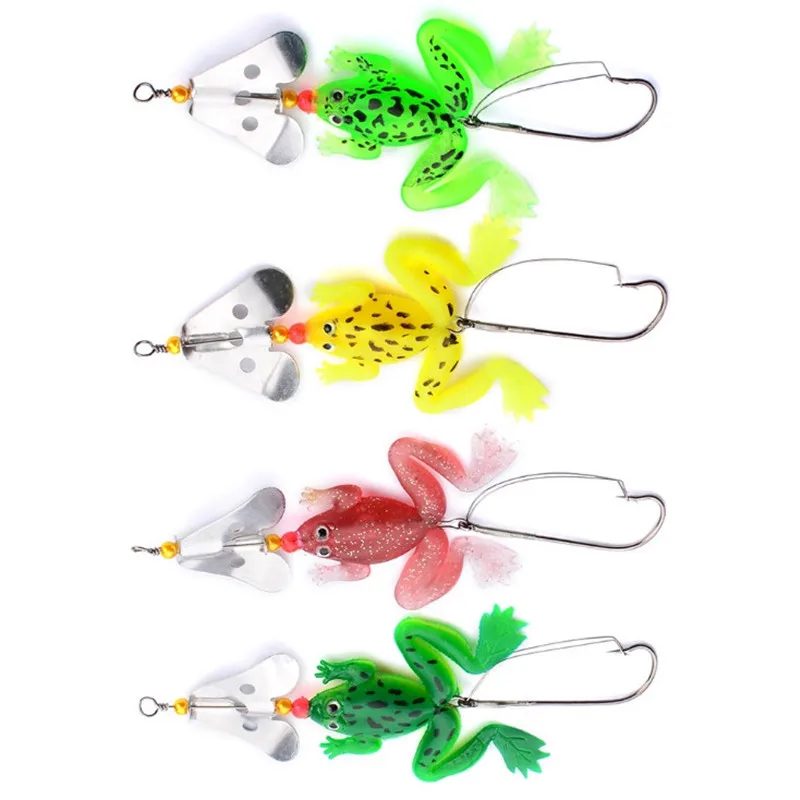 1PCS Frog Fishing Lures 90mm/6g High Quality Fishhooks Kopper Lifelike Target Frog soft Lure Snakehead Topwater Simulation