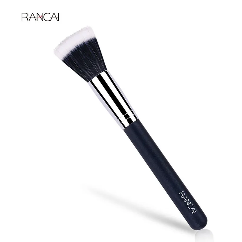 1pcs Full Size Powder Brush Blusher Contour Skin Care Black Fiber Stippling Brush Cosmetic Make Up Beauty Tools