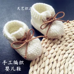 QYFLYXUE0-1 Jahr Alte Baby Schuhe Hand Woven Woll Spitze Schuhe, Weichen Boden, Hohe Schuhe, frühling Und Herbst Geld.