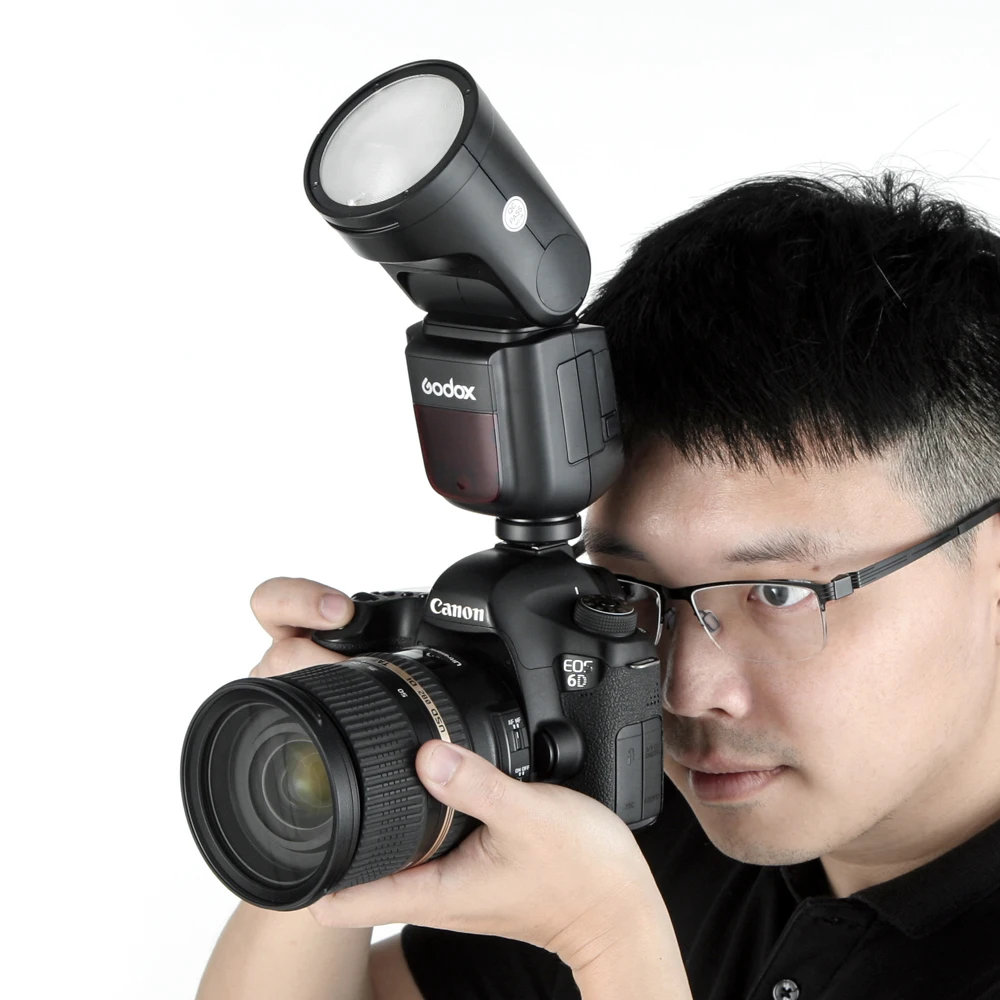 Godox V1 Speedlight V1C V1N V1S V1F V1O V1P TTL HSS 1/8000s بطارية ليثيوم أيون Speedlite فلاش لكانون نيكون سوني فوجي بنتاكس