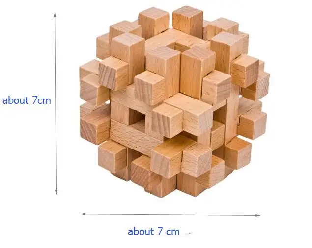 Houten puzzel voor kinderen, 3 delen, Montessori-puzzel