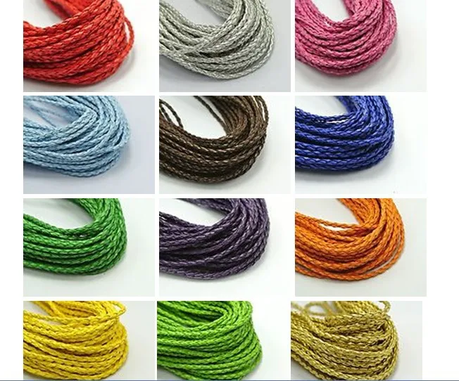 32.8 Feet multicolor Braided Leatheroid String Jewelry Cord 3mm diy Accessories Great craft