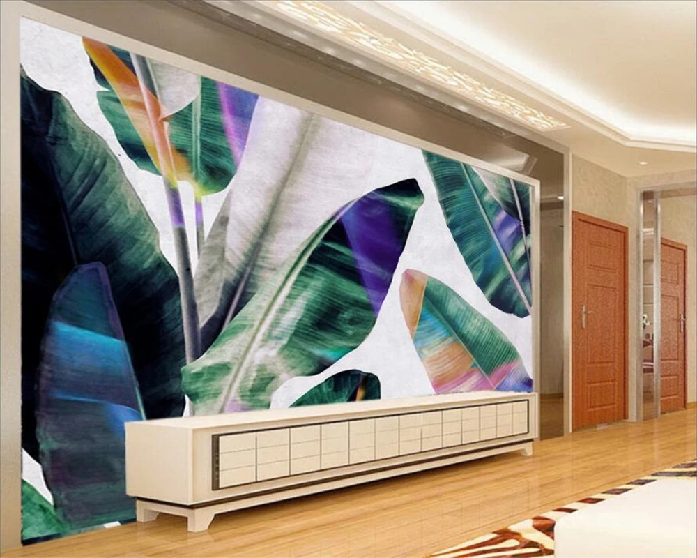 

Beibehang Custom Wallpaper Southeast Asian Tropical Rainforest Interior Decoration Background Mural 3d wallpaper for walls photo