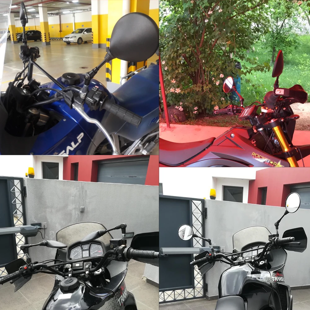 Custom Black Universal Folding Motorcycle Mirror motorbike Side Mirrors Rearview Mirror 8mm 10mm For yamaha Honda Suzuki