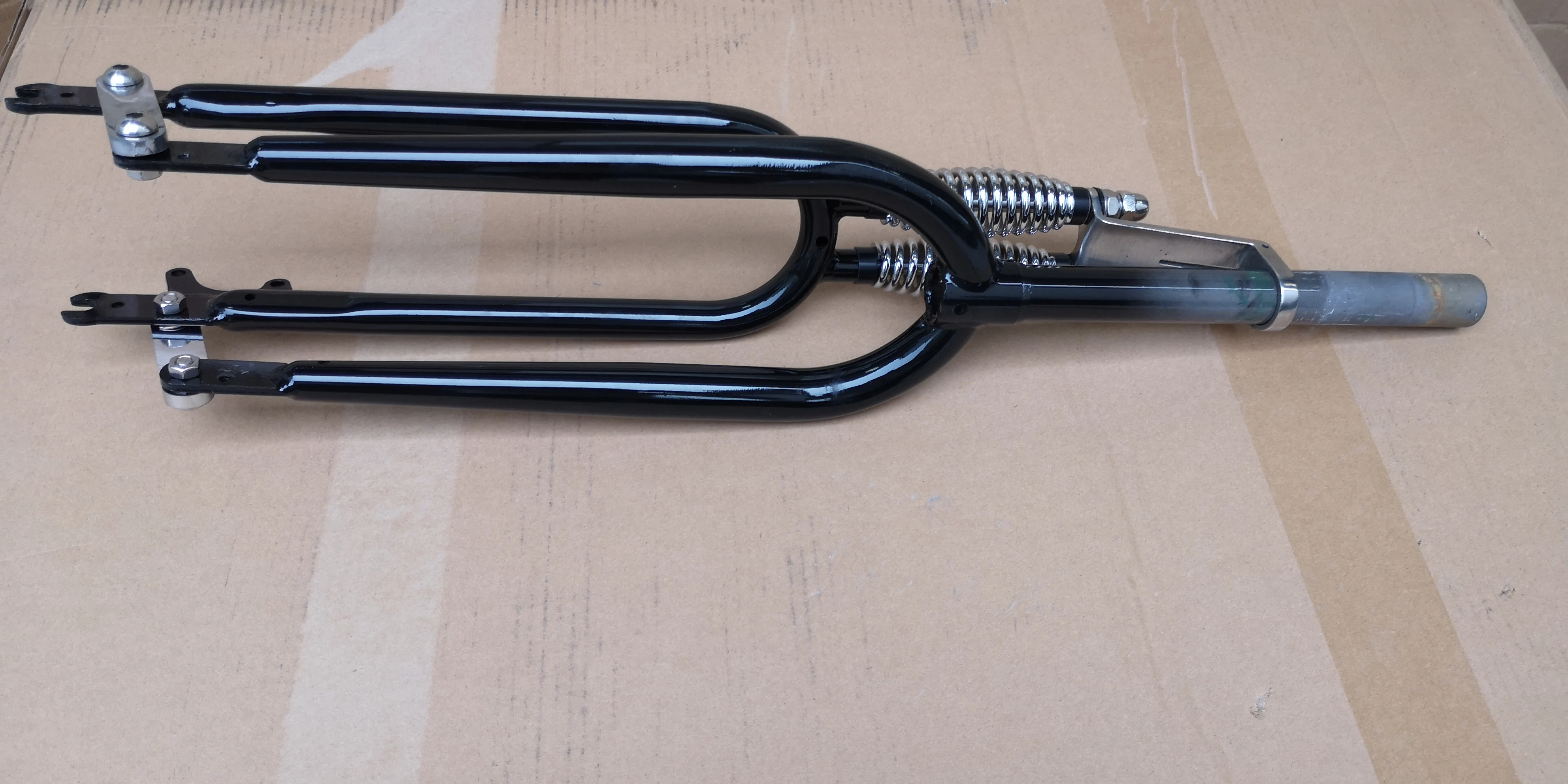 Retro rower 26 Cal podwójne sprężyny tłumienia widelec/rowery paliwa widelec/zmodyfikowany widelec rowerowy, Retro rower 25.4*28.6MM — zdjęcie 6