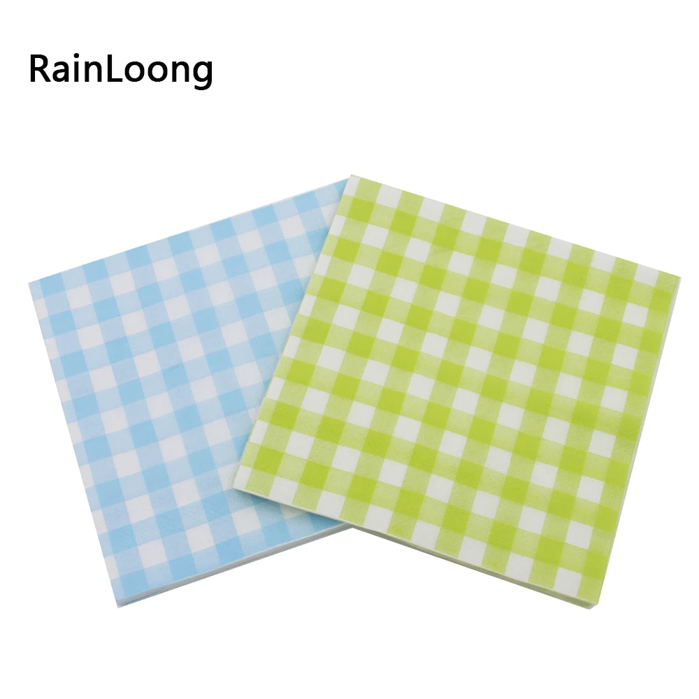 Virgin Wood Pulp Material Lattice Paper Napkin Para Festas & Party Tissue Napkin Cartoon Guardanapo 33*33cm 1 pack
