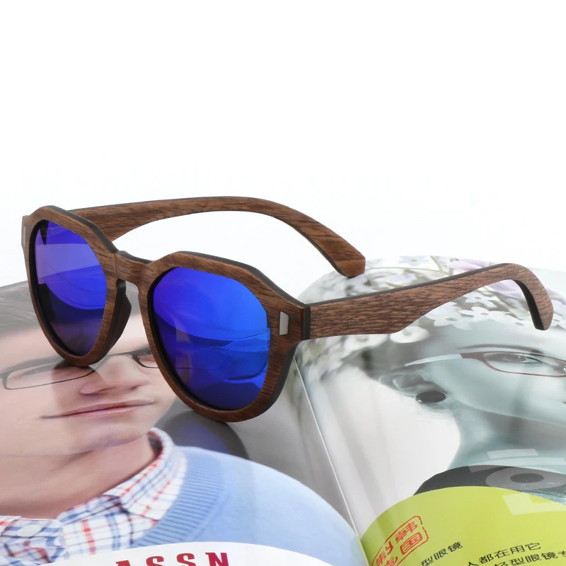 Fashion Oversize Wood Polarized Sunglasses For Men/Women 100% Handmade Wooden Frame