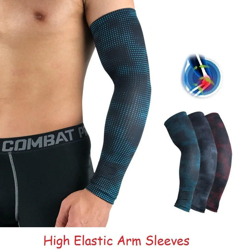 

1Pair UV Protection Running Cycling Arm Warmers Basketball Volleyball Arm Sleeves Bicycle Bike Arm Covers Golf Sports Elbow Pad