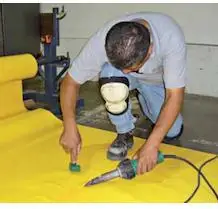 Ce 승인 geomembrane 웨지 용접기 기계 pvc hdpe 용접 총