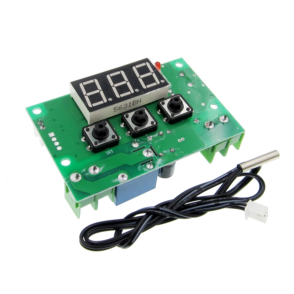 

10PCS W1301 LED Digital Thermostat Temperature Control Thermometer Thermo Controller Switch Module DC 12V Waterproof NTC Sensor