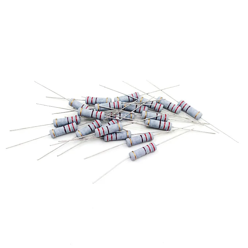 1000pcs 2W 5% Carbon Oxide Film Resistor 0.22 0.47 0.5 1 1.5 10 47 100 220 330 1K 10K 100K 470K Ohm 10Kohm Electronic Resistors