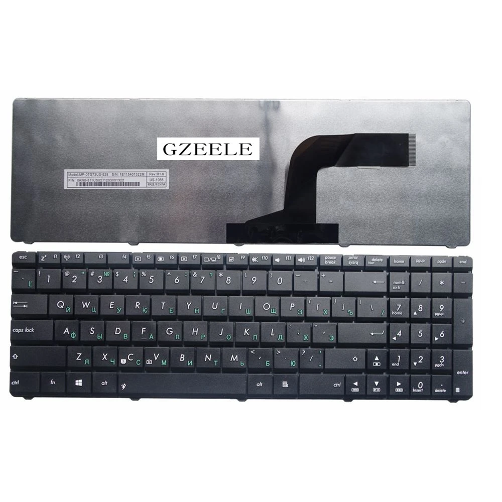 RU Keyboard for ASUS X55 X55V N73S N73J P53S X75V B53J k54 k54c k54h k54l k54ly k54s k54sl x54c x54l x54ly AEKJ3700020 9J.N2J82.